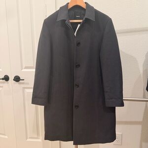 Theory Dark Gray Trench Coat for Men